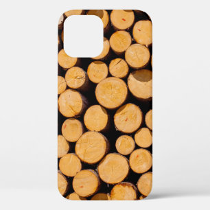 Lot of many Wood Trunk oak Trees round teak log cu iPhone 12 Case