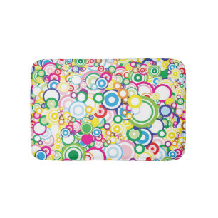 Lot of vivid circles bath mat
