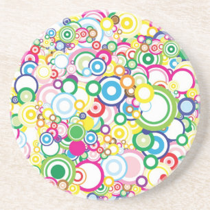 Lot of vivid circles coaster
