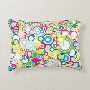 Lot of vivid circles decorative pillow