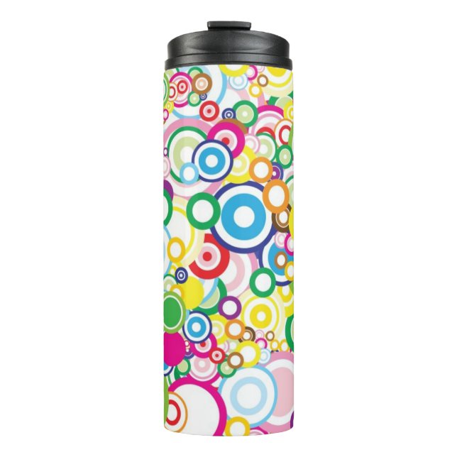 Lot of vivid circles thermal tumbler (Front)