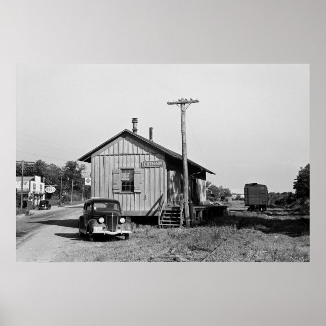 Lothair (Maryland) Train Station, 1937 Poster (Front)