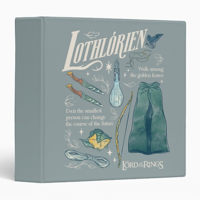 LOTHLORIEN™ Watercolor Collage Graphic Binder (Front/Spine)