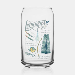LOTHLORIEN™ Watercolor Collage Graphic Can Glass