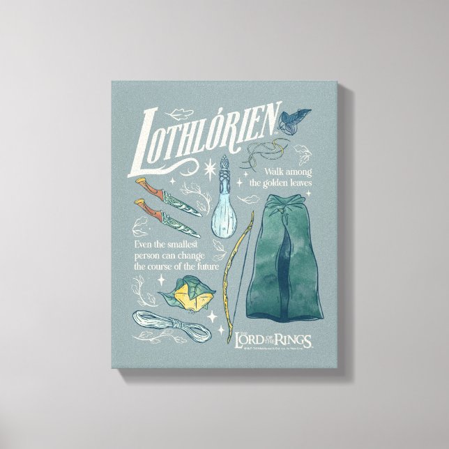 LOTHLORIEN™ Watercolor Collage Graphic Canvas Print (Front)