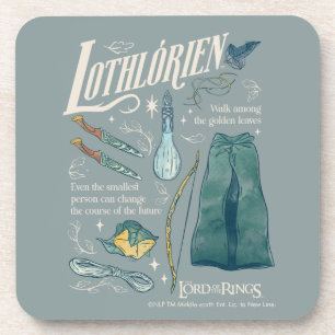 LOTHLORIEN™ Watercolor Collage Graphic Coaster