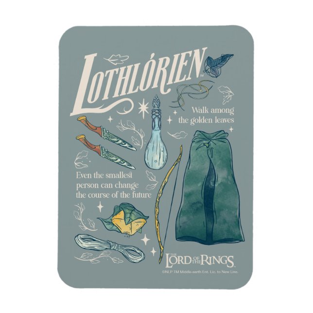 LOTHLORIEN™ Watercolor Collage Graphic Magnet (Vertical)
