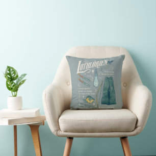 LOTHLORIEN™ Watercolor Collage Graphic Throw Pillow