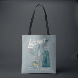 LOTHLORIEN™ Watercolor Collage Graphic Tote Bag<br><div class="desc">Step into the golden woods of Middle-earth™ with this enchanting Lord of the Rings™ design inspired by Lothlórien™. Featuring elegant Elven elements — from flowing cloaks and intricately crafted blades to a graceful bow, vial of light, and delicate leaves drifting on the breeze — this artwork captures the quiet beauty...</div>