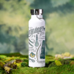 LOTHLORIEN™ Watercolor Collage Graphic Water Bottle<br><div class="desc">Step into the golden woods of Middle-earth™ with this enchanting Lord of the Rings™ design inspired by Lothlórien™. Featuring elegant Elven elements — from flowing cloaks and intricately crafted blades to a graceful bow, vial of light, and delicate leaves drifting on the breeze — this artwork captures the quiet beauty...</div>