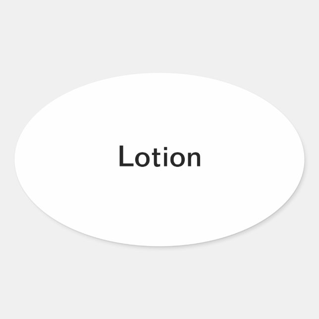 Lotion Labels/ Oval Sticker (Front)