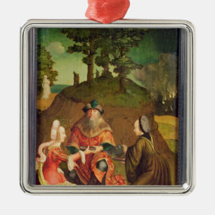 Lot's daughters make their Father drink Wine Metal Ornament