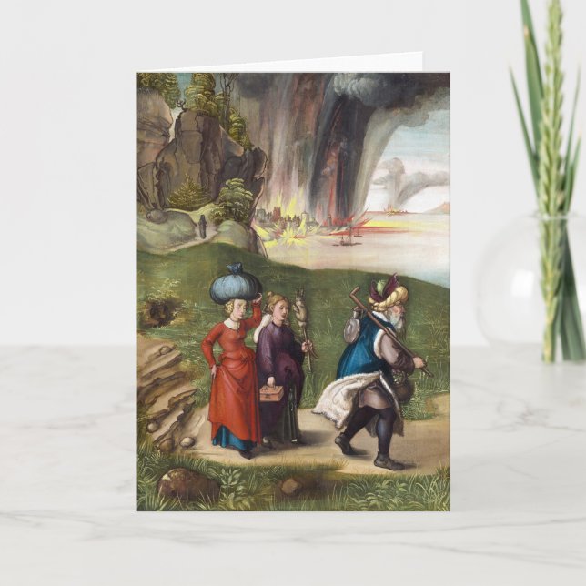 Lot's Escape - Albrecht Durer - c1496 Card (Front)