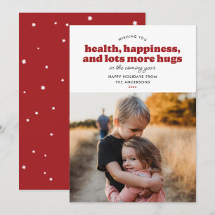 Lots More Hugs Holiday Card (Red)
