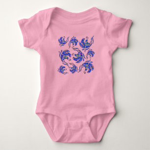 Lots of abstract art waves baby bodysuit