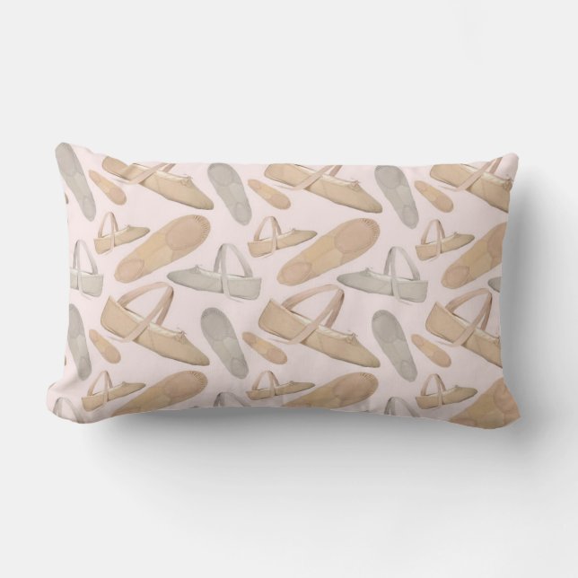 Lots of Ballet Slippers Lumbar Pillow (Front)