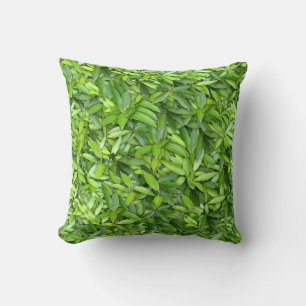 Lots of beautiful green leaves throw pillow