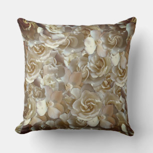 Lots of beautiful rose petals throw pillow