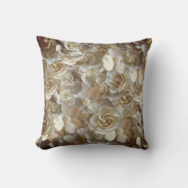 Lots of beautiful rose petals        throw pillow (Front)