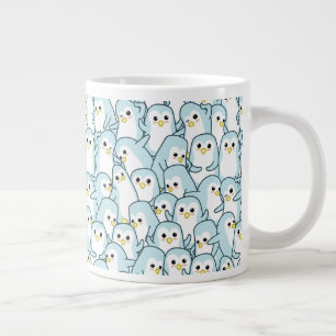 Lots of cartoon Penguins Large Coffee Mug