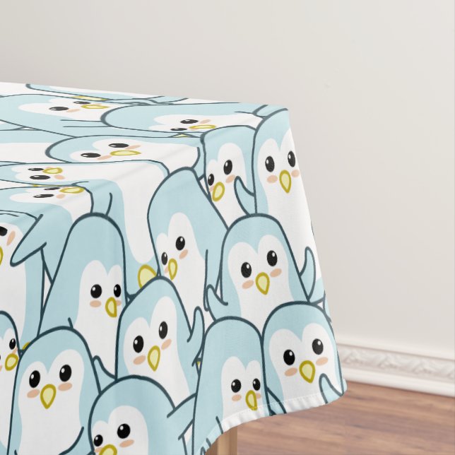 Lots of cartoon Penguins Tablecloth (In Situ)
