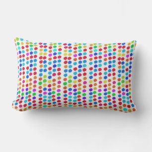 lots of colour bright painted dots pattern lumbar pillow