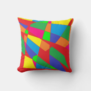 Lots of colours cushion red yellow blue
