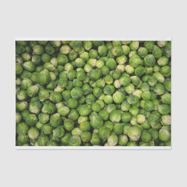 Lots of Fresh Brussels Sprouts Tissue Paper (Front)
