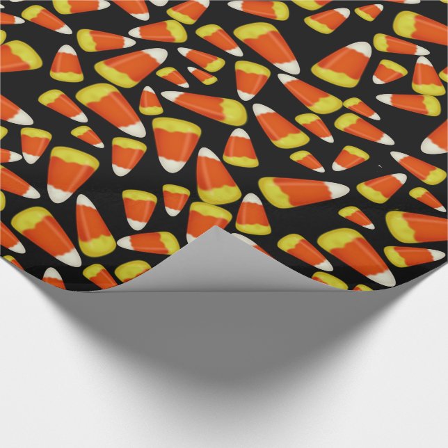 Lots of Halloween Candy Corn Wrapping Paper (Corner)