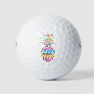 Lots of Hawaiian Pineapple Golf Balls