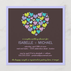 Lots of Hearts Couples Wedding Shower Invitation