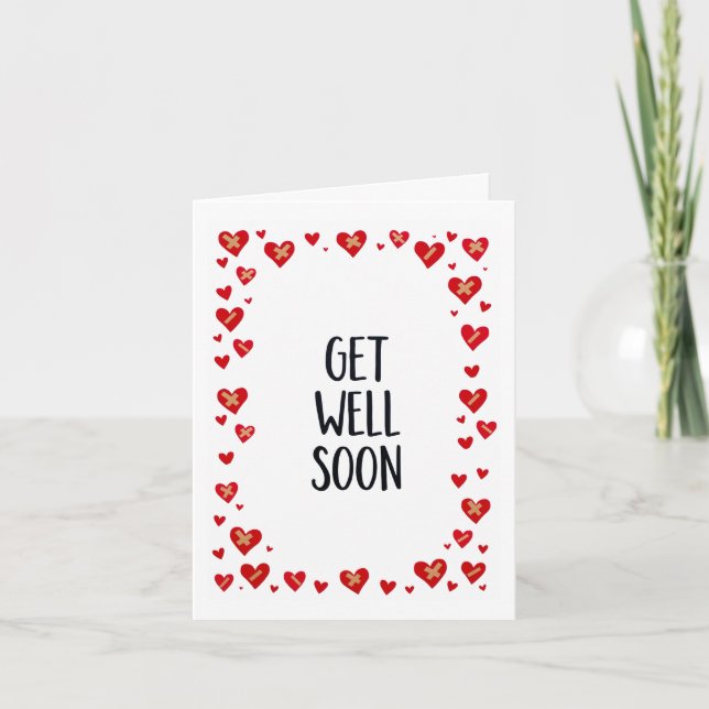 Lots of Hearts Get Well Soon Card (Front)
