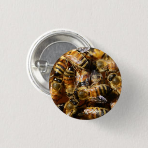 Lots of Honey Bees 1 Inch Round Button