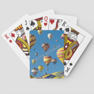 Lots of Hot Air Balloons in the Sky personalize Playing Cards