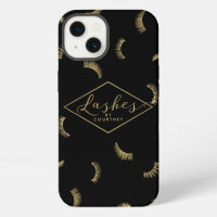 Lots of Lashes Pattern Black/Gold Personalized