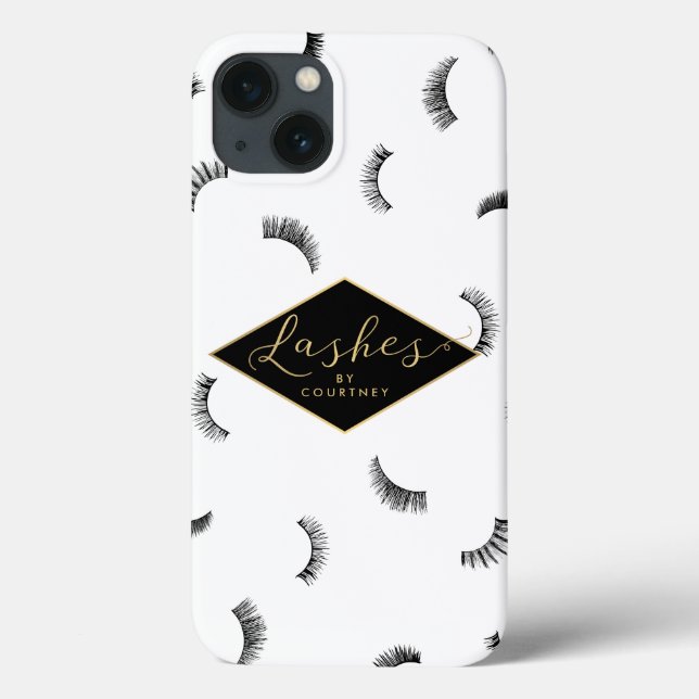 Lots of Lashes Pattern Lash Salon Personalized Case-Mate iPhone Case (Back)