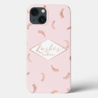 Lots of Lashes Pattern Pink/Rose Gold Personalized
