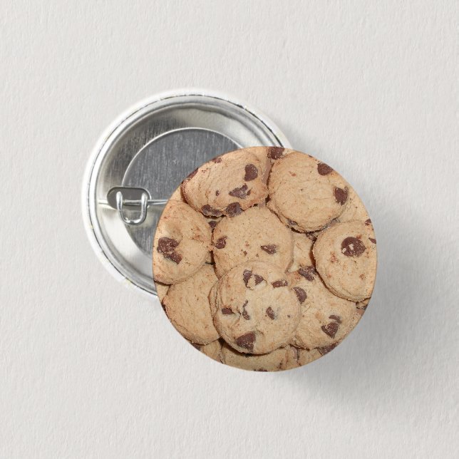 Lots of Little Chocolate Chip Cookies 1 Inch Round Button (Front & Back)