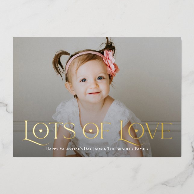 Lots of Love Foil Valentine's Day Card (Front)