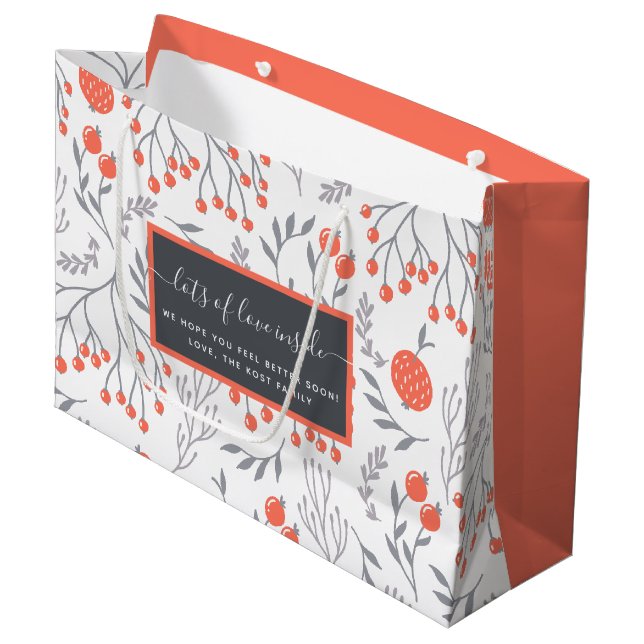 Lots of Love Inside Get Well Gift Bag (Front Angled)