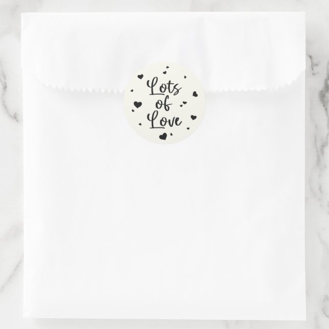 Lots of Love Valentine's Day Classic Round Sticker (Bag)