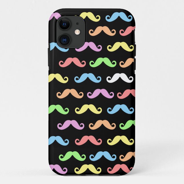 Lots of Moustaches (black) Case-Mate iPhone Case (Back)
