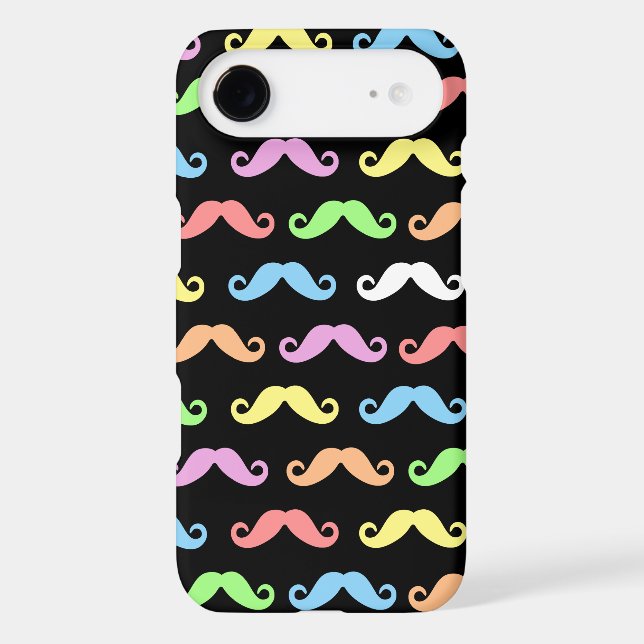 Lots of Moustaches (black) Iphone Case-Mate Case (Back)