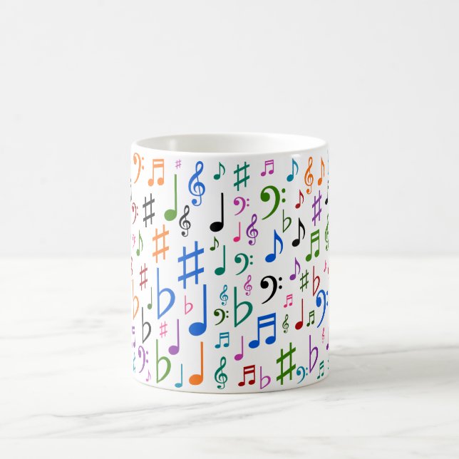 Lots of Musical Notes and Symbols Coffee Mug (Center)
