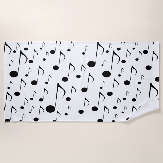 Lots of Musical Notes Beach Towel (Front)