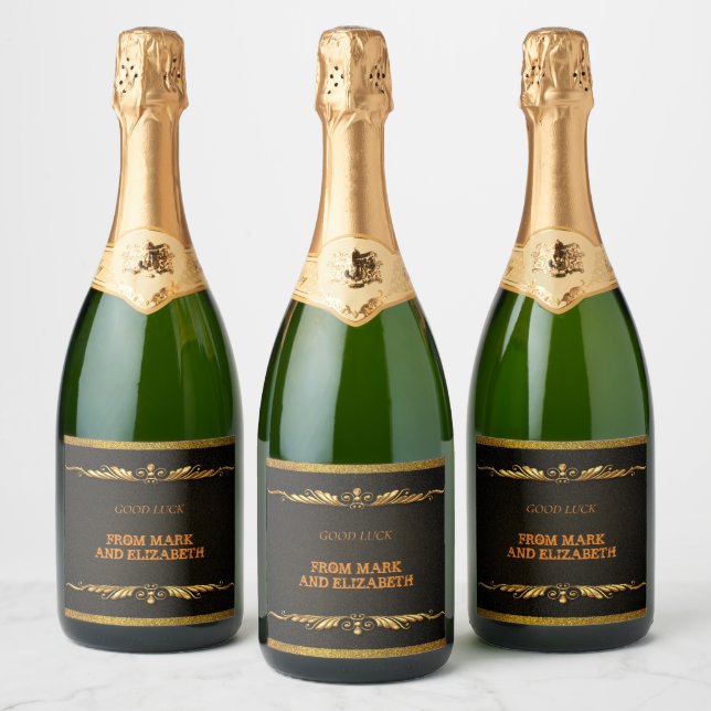 Lots of nice wishes sparkling wine label (Bottles)