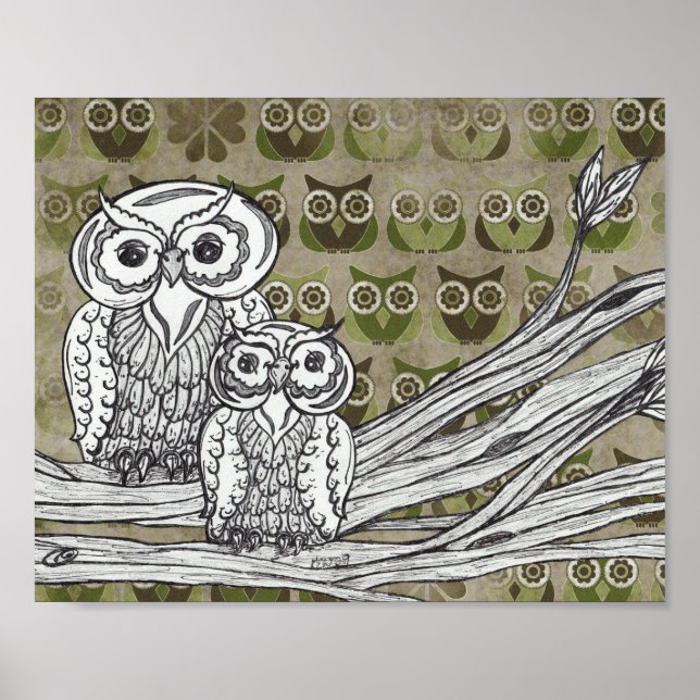 Lots of Owls Print (Front)