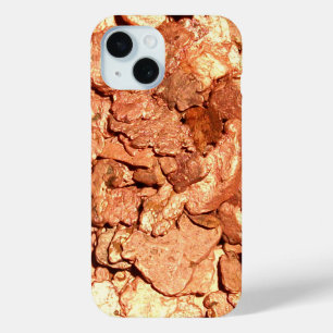 Lots of Shiny Copper Metal Chips iPhone 15 Case