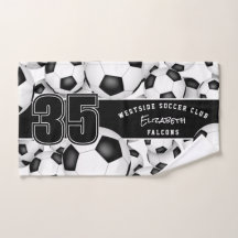 Lots of soccer balls custom team name