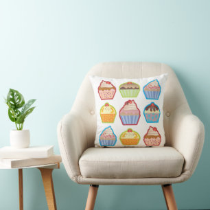 Lotsa Cupcakes T-Shirt Throw Pillow